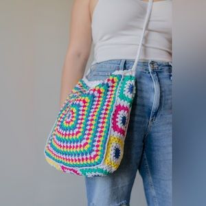 Boho crochet purse